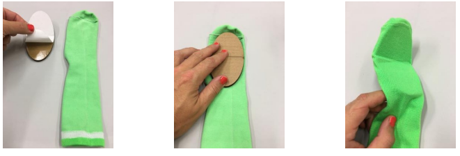 Montando a estrutura da boca do fantoche de meia