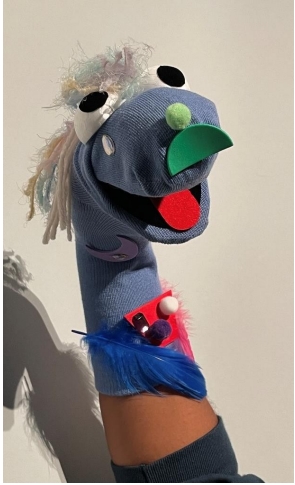 Fantoche de meia pronto e finalizado